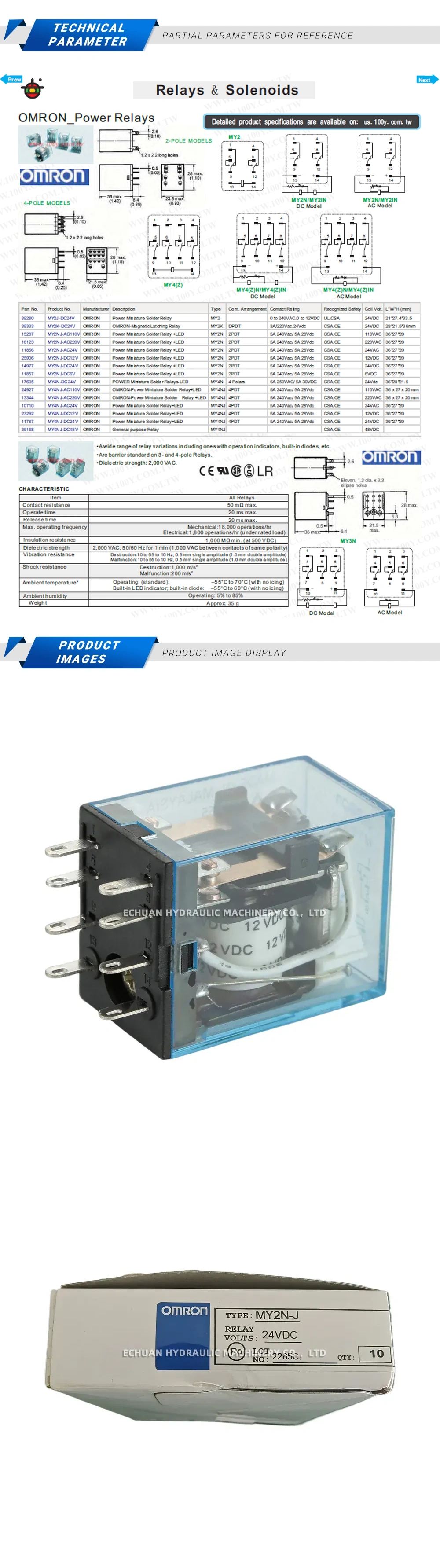 Omron MY2N-J Description
