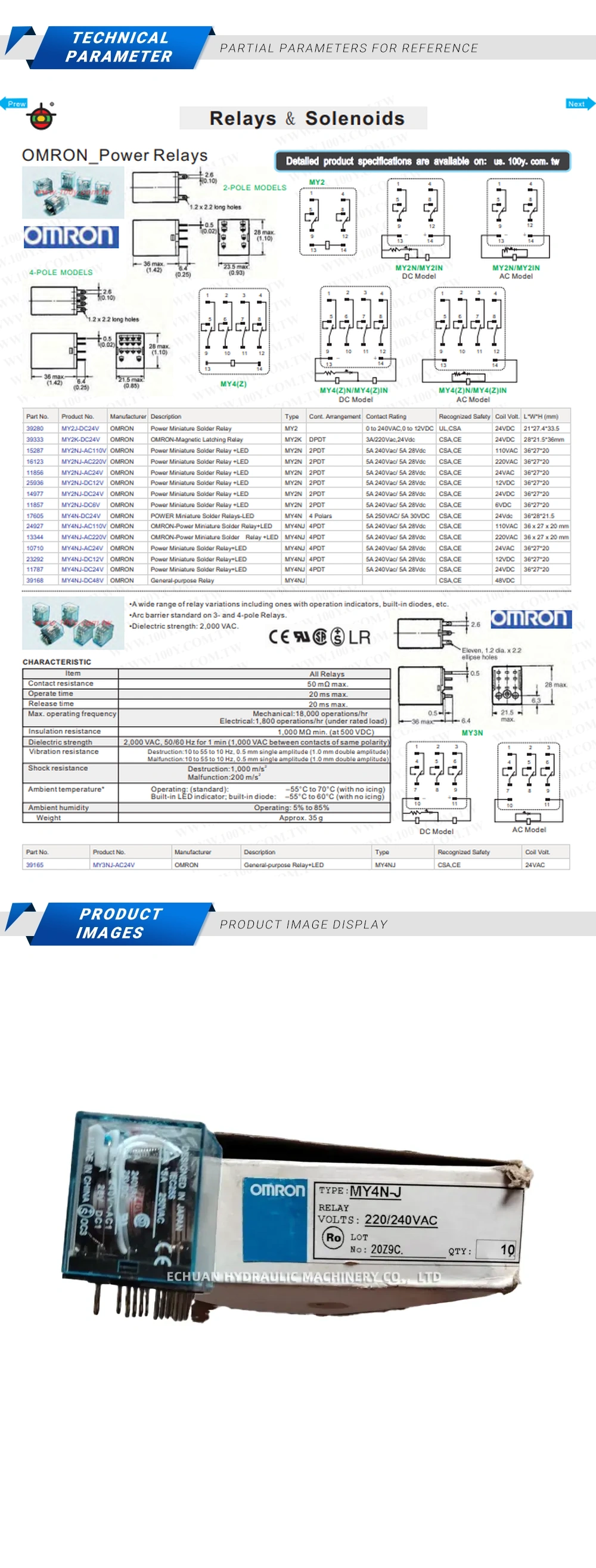 Omron MY4N-J Description
