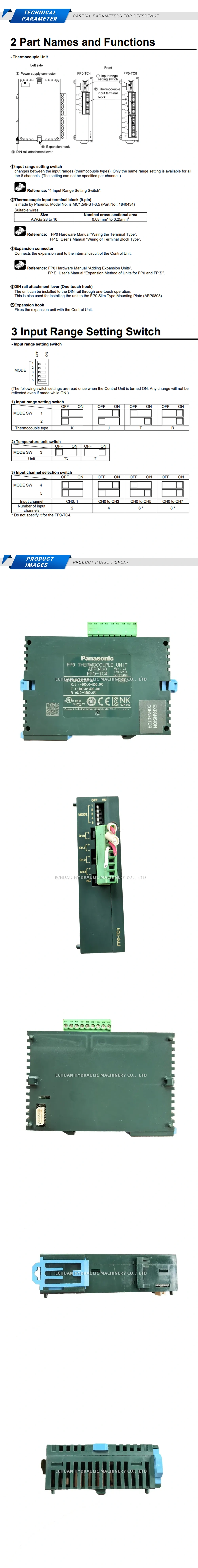 Panasonic FP0-TC4 Description