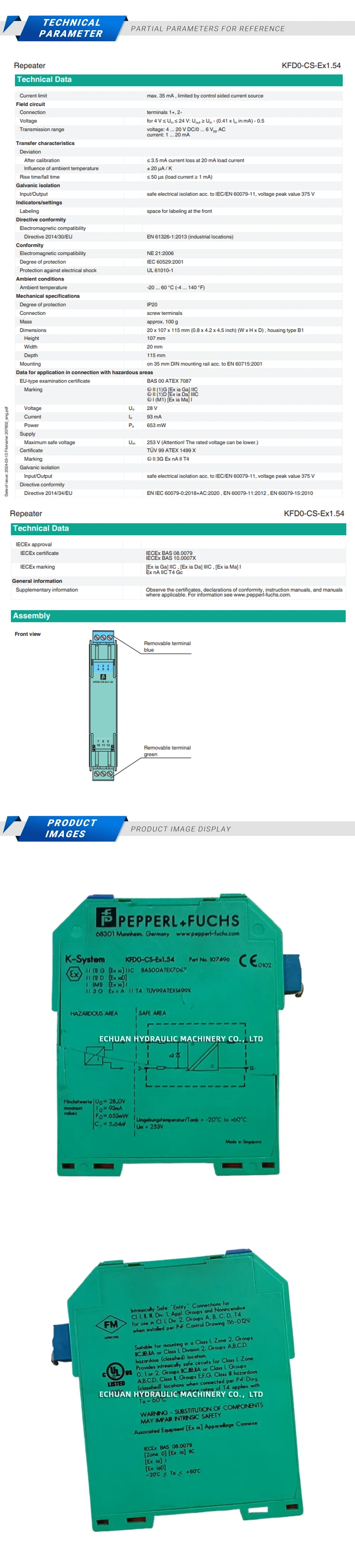 Pepperl+Fuchs KFD0-CS-Ex1.54 Description