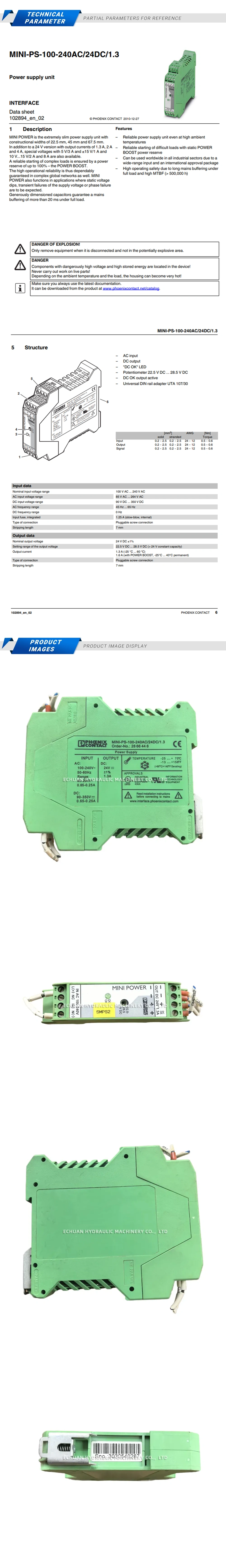 Phoenix MINI-PS-100-240AC/24DC/1.3 Description
