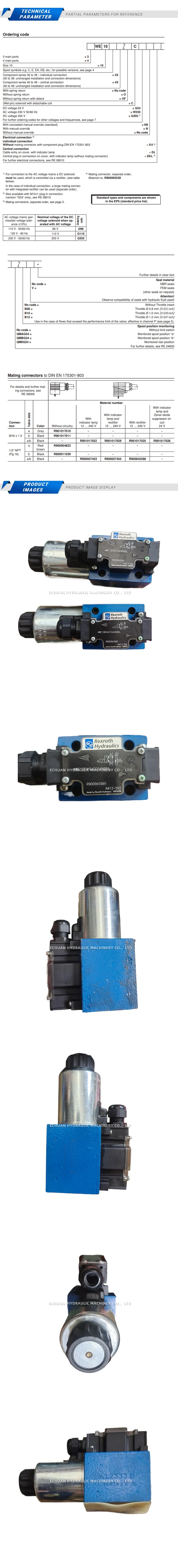 Rexroth 4WE10D40/CG24N9DL R900943981 Description