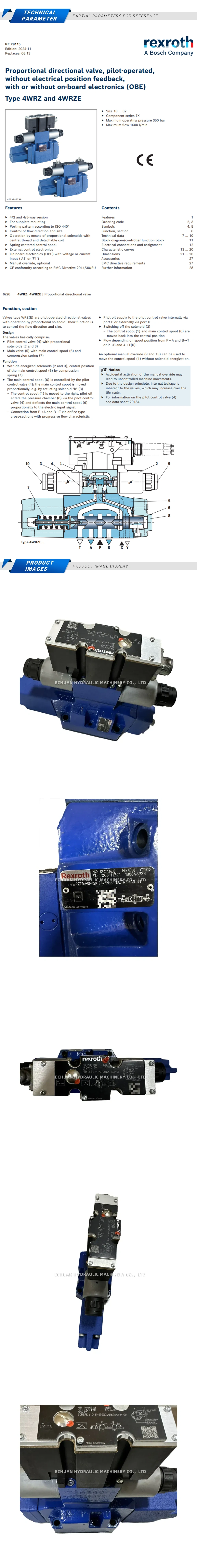 Rexroth 4WRZE1068-150-74/6EG24N9ETK31/A1D3M R900700633 Description