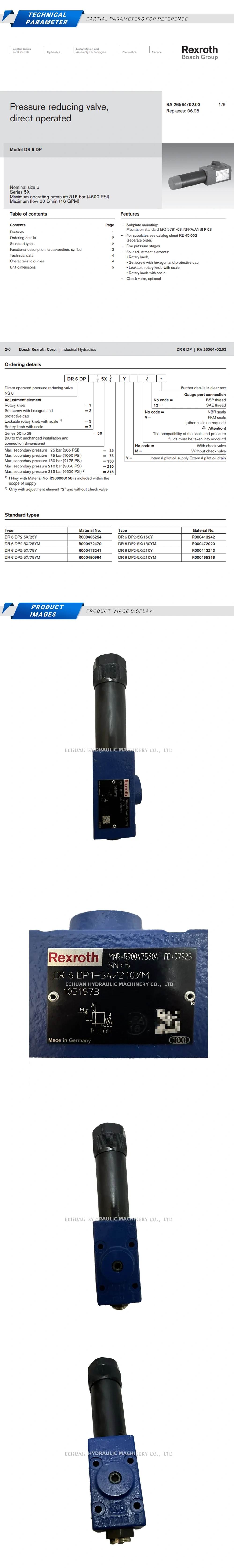 Rexroth DR 6 DP1-54/210YM R900475604 Description