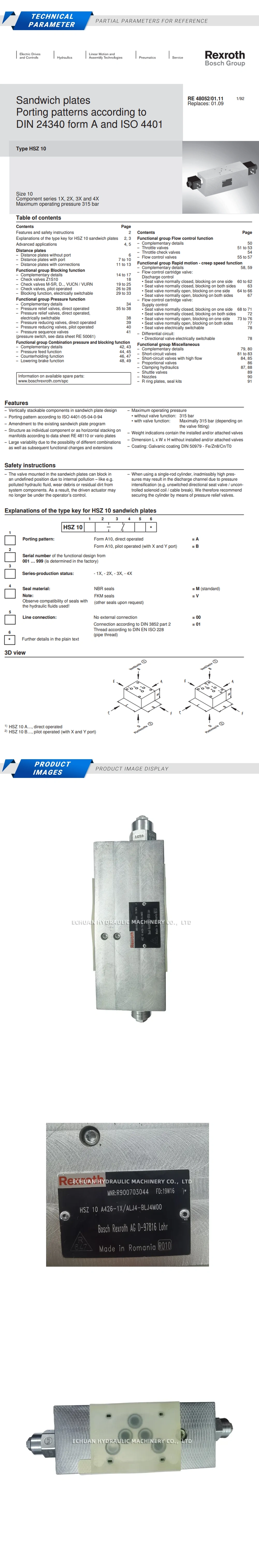 Rexroth HSZ 10 A426-1X/ALJ4-BLJ4M00 R900703044 Description
