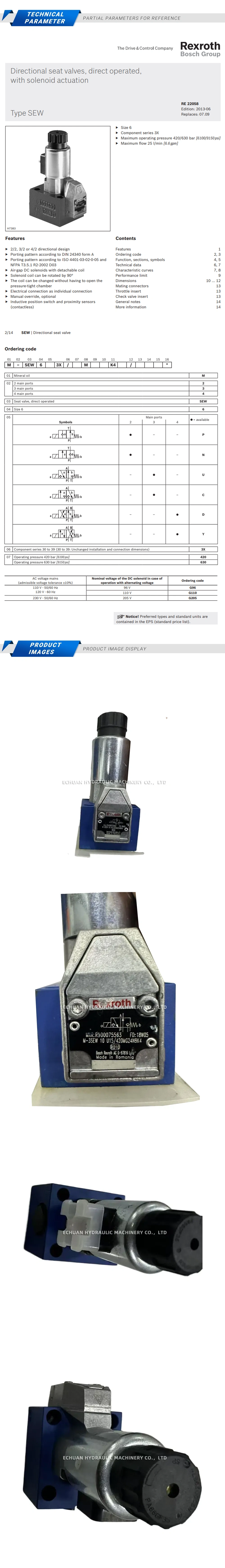 Rexroth M-3SEW 10 U15 /420MG24N9K4 R900075563 Description