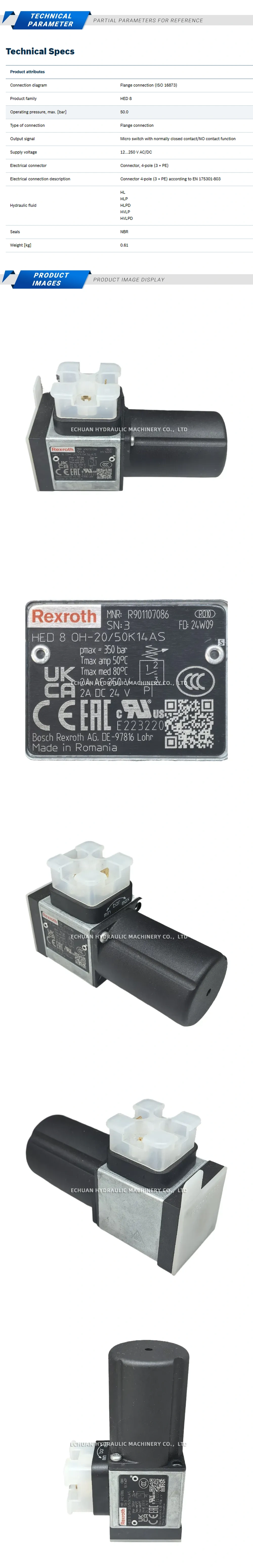 Rexroth R901107086 HED8OH-20/50K14AS Description