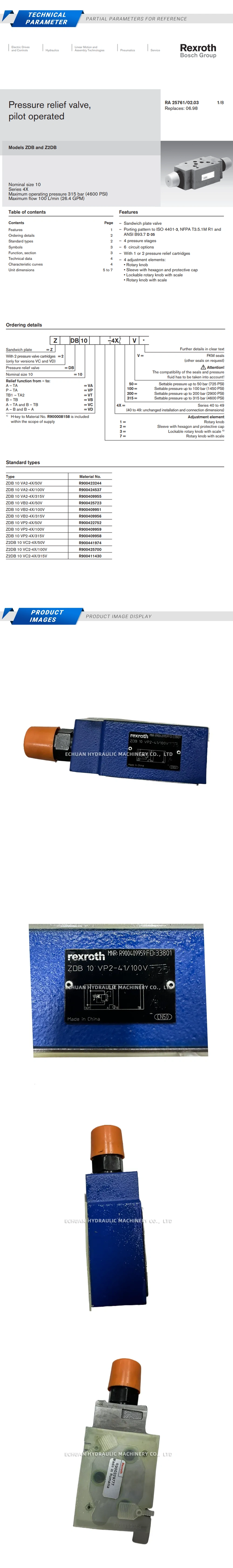 Rexroth ZDB 10 VP2-41/100V R900409959 Description