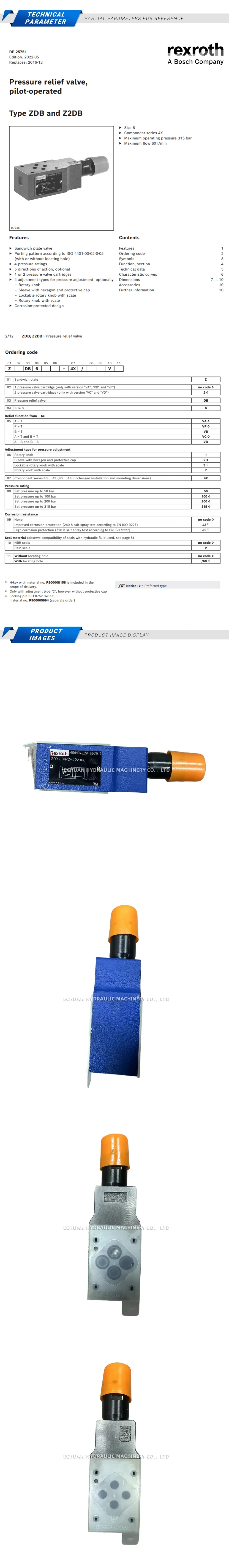 Rexroth ZDB 6 VP2-42/100 R900423274 Description