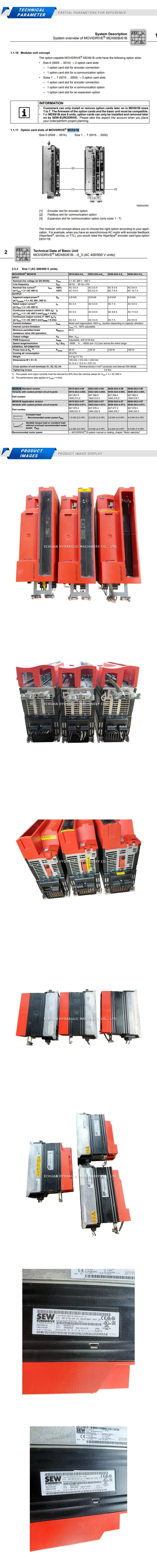 SEW MDX61B0015-5A3-4-00 Description