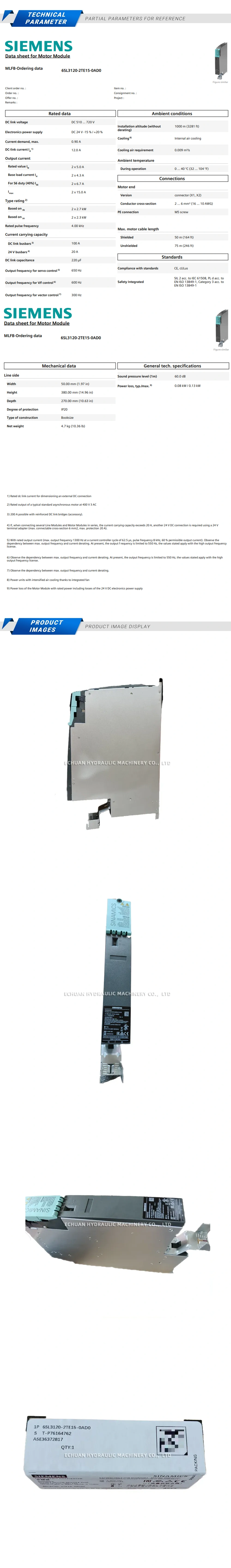 SIEMENS 6SL3120-2TE15-0AD0 Description