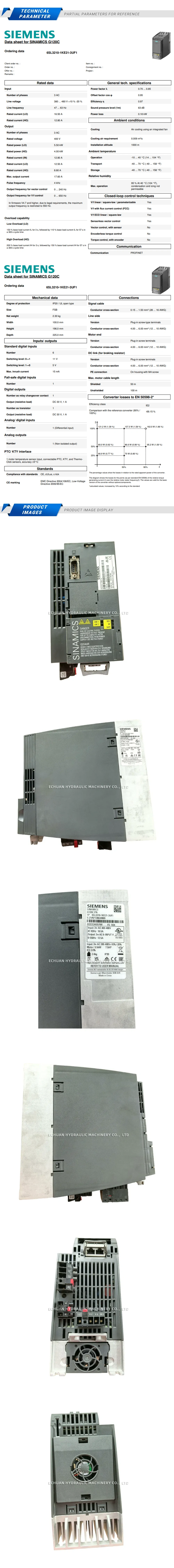 SIEMENS 6SL3210-1KE21-3UF1 Description