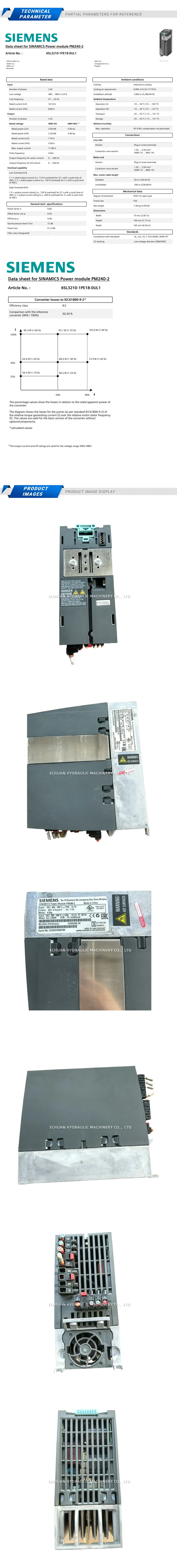 SIEMENS 6SL3210-1PE18-0UL1 Description