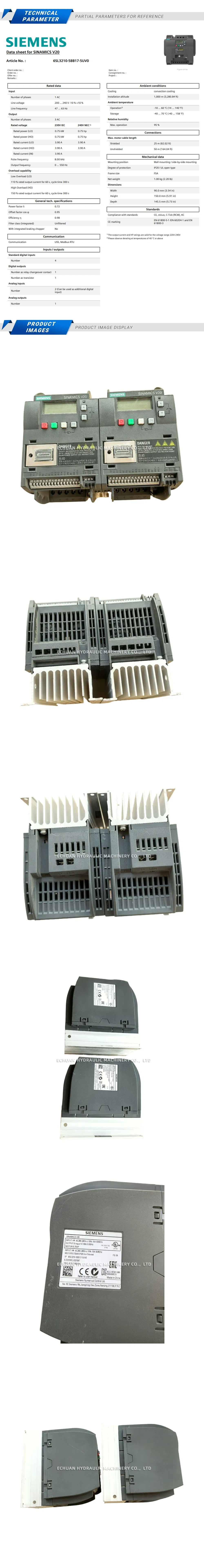 SIEMENS 6SL3210-5BB17-5UV0 Description