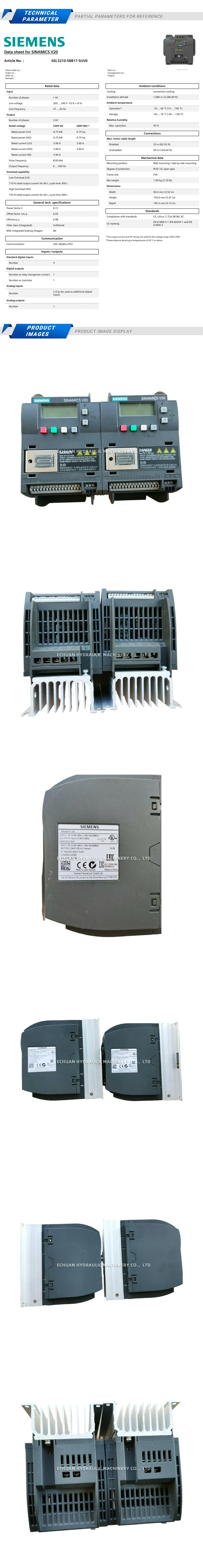 SIEMENS 6SL3210-5BB17-5UV0 Description