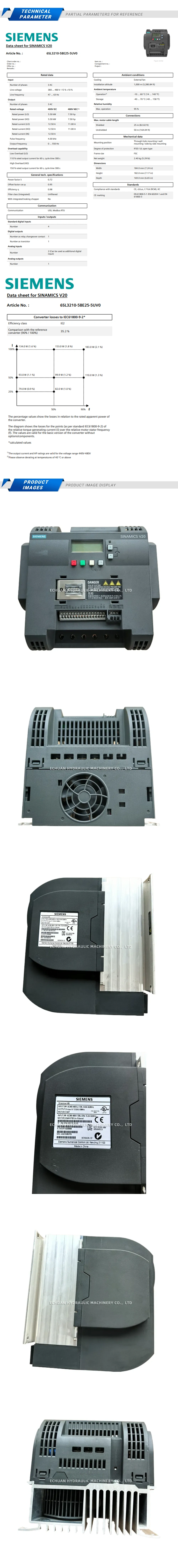 SIEMENS 6SL3210-5BE25-5UV0 Description