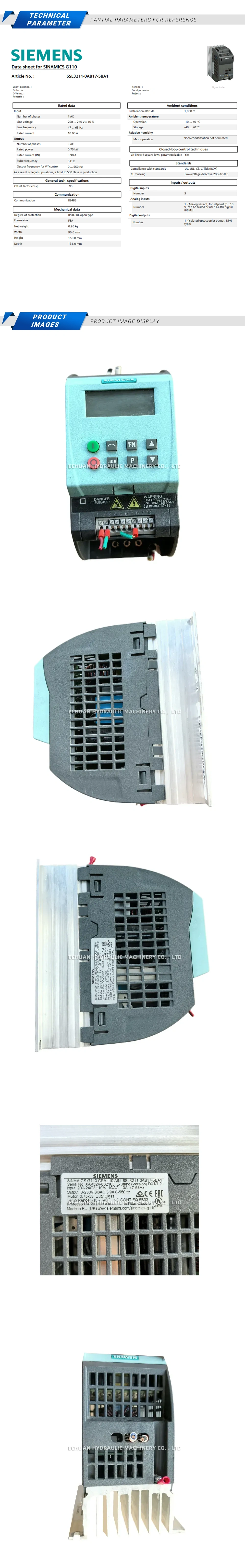 SIEMENS 6SL3211-0AB17-5BA1 Description