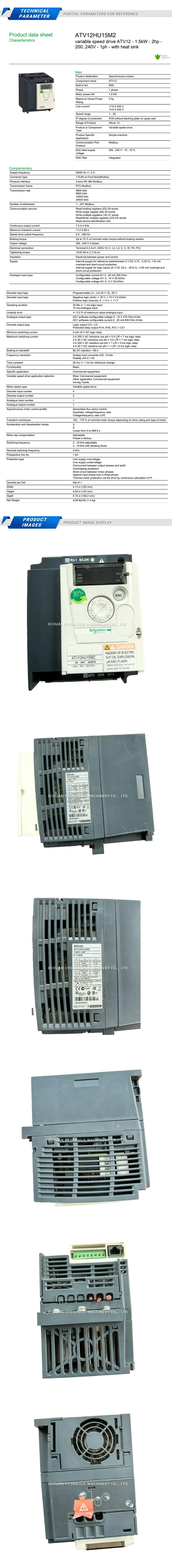 Schneider ATV12HU15M2 Description