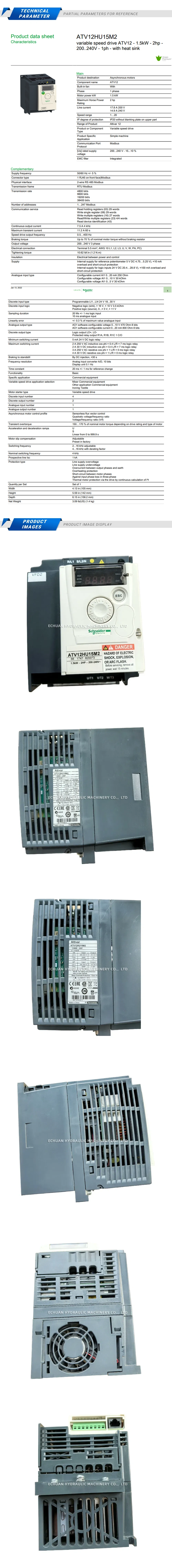 Schneider ATV12HU15M2 Description