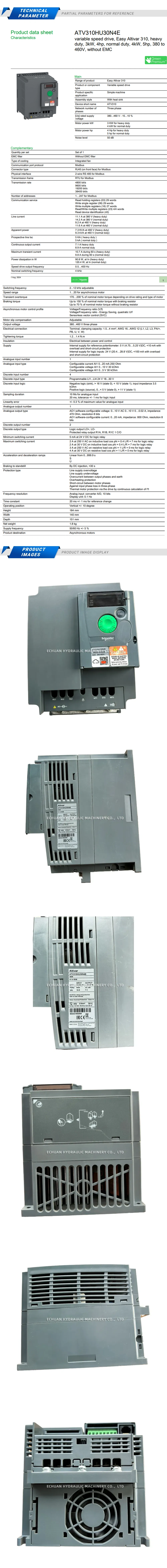 Schneider ATV310HU30N4E Description