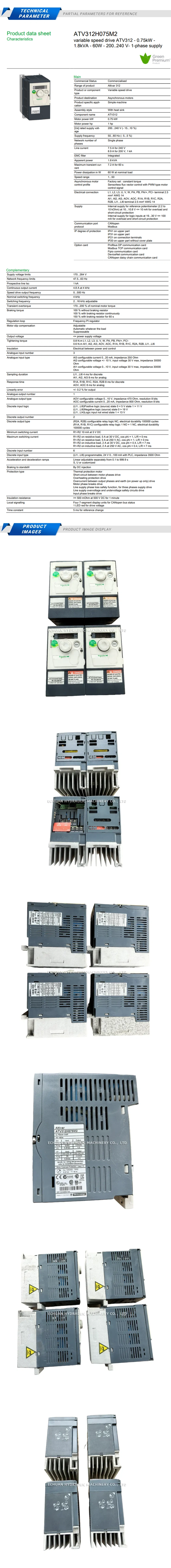 Schneider ATV312H075M2 Description