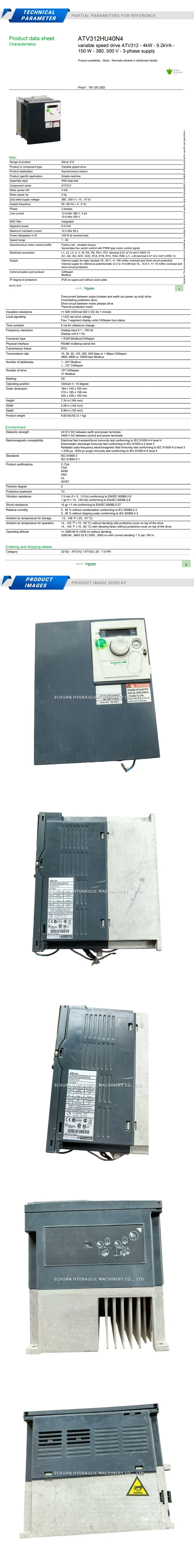 Schneider ATV312HU40N4 Description