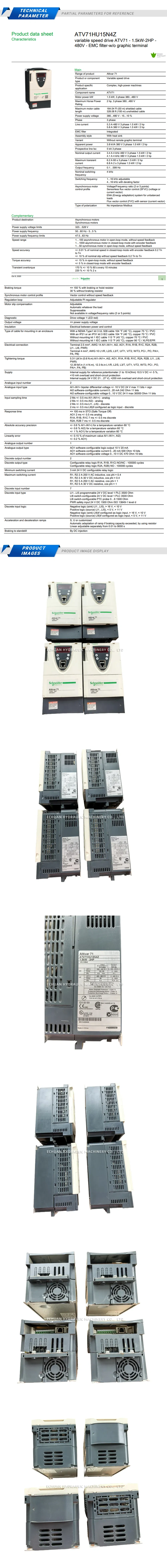 Schneider ATV71HU15N4Z Description