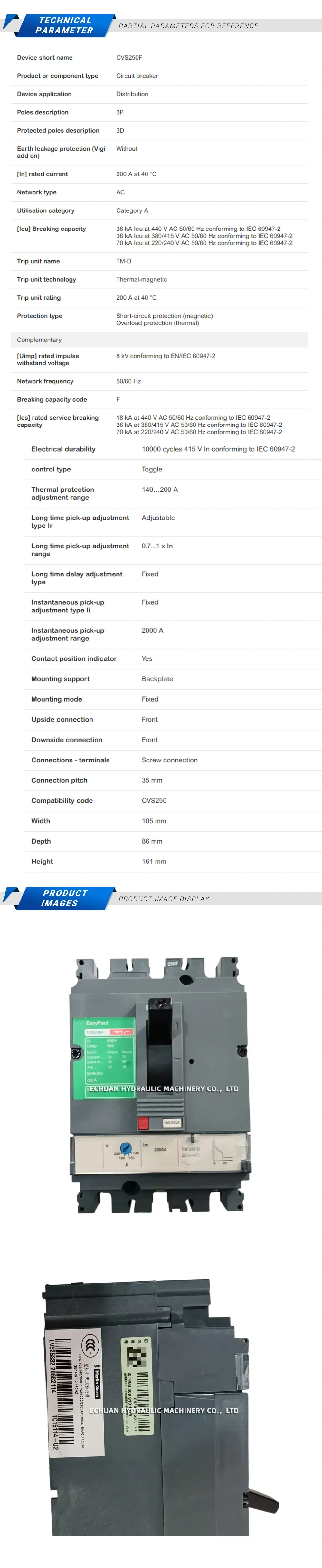 Schneider CVS250F Description