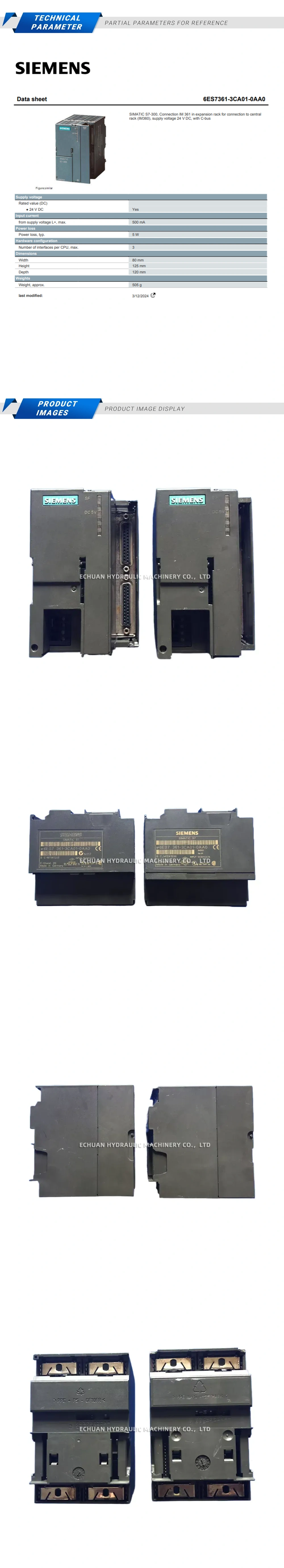 Siemens 6ES7361-3CA01-0AA0 Description