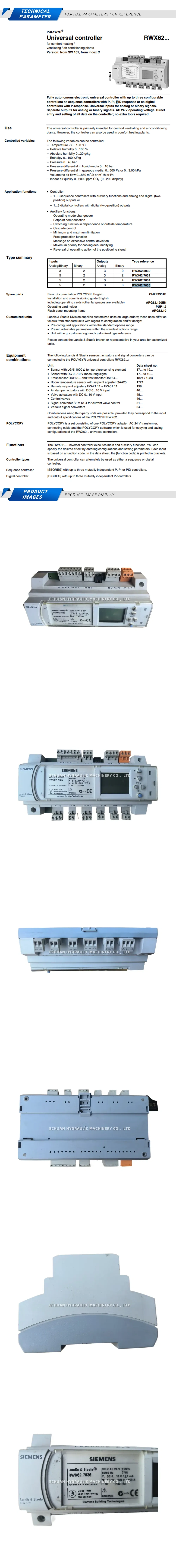 Siemens RWX62.7036 Description