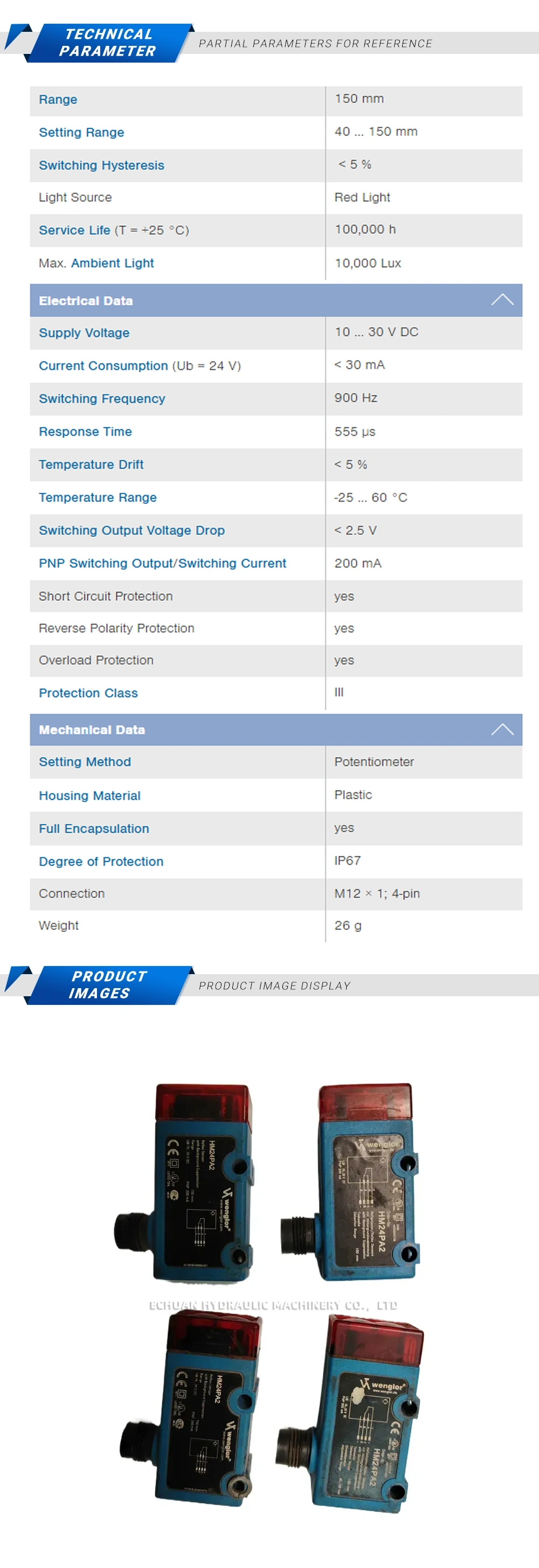 Wenglor HM24PA2 Description