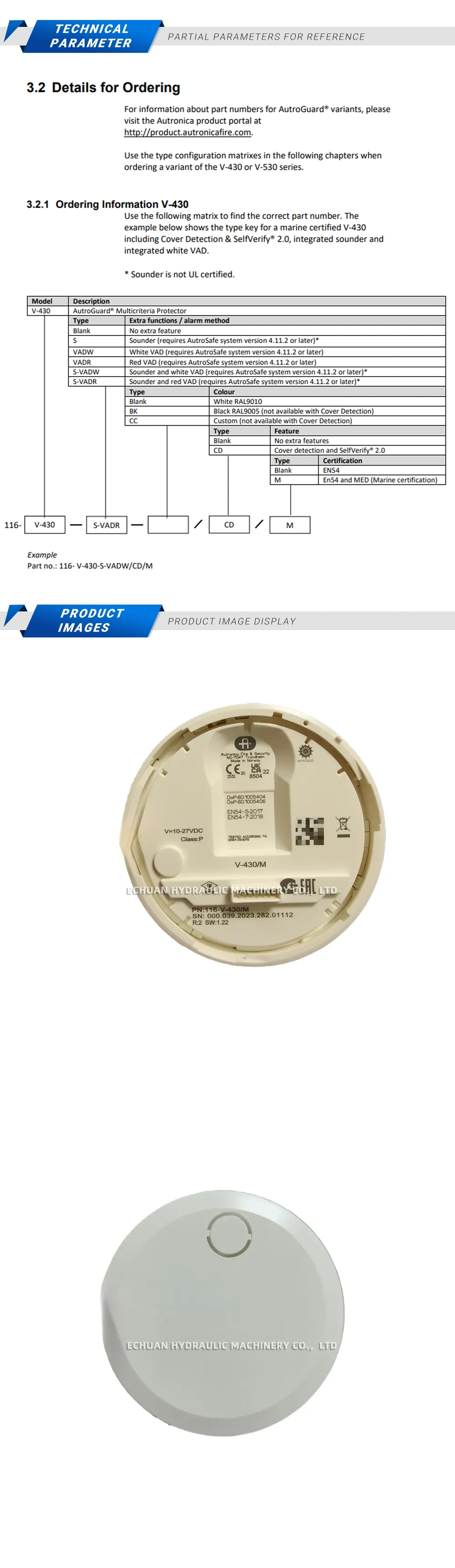 Autronica V-430/M Description