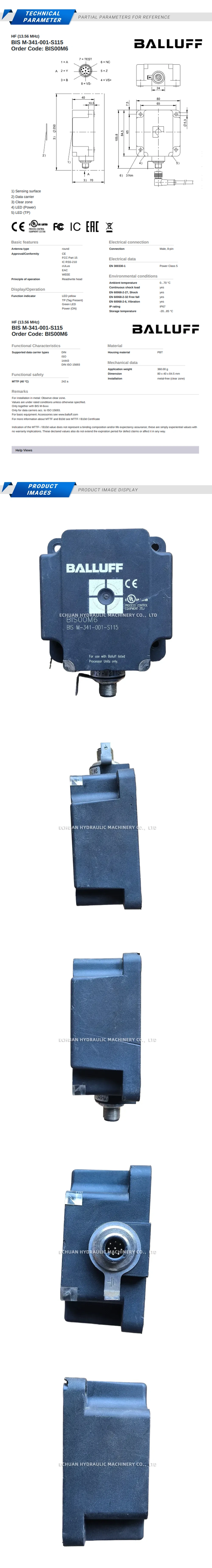 Balluff BIS00M6 BIS M-341-001-S115 Description