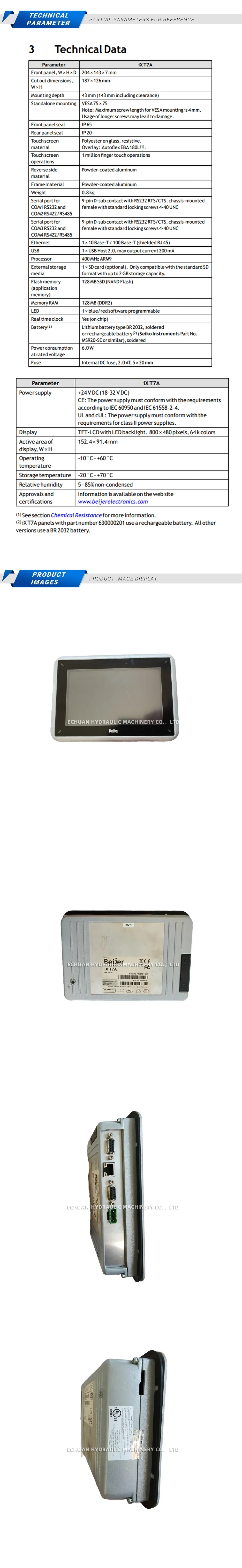 Beijer iX T7A Description