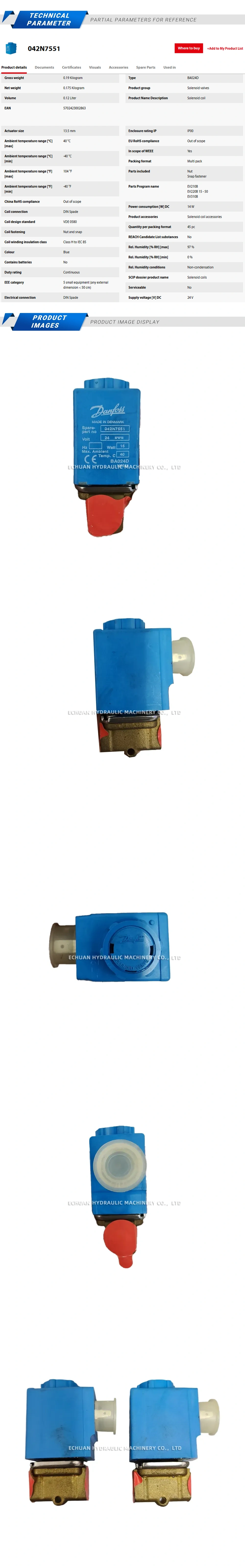 Danfoss 042N7551 Description