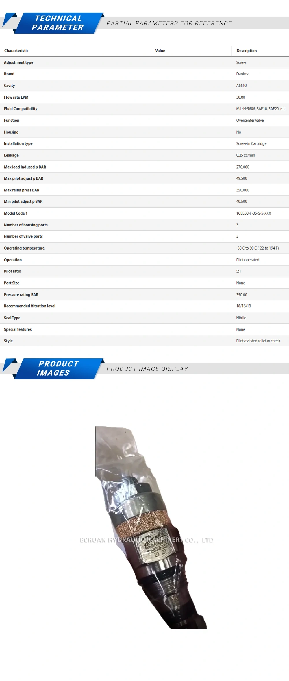 Danfoss 1CEB30F35S5 Description