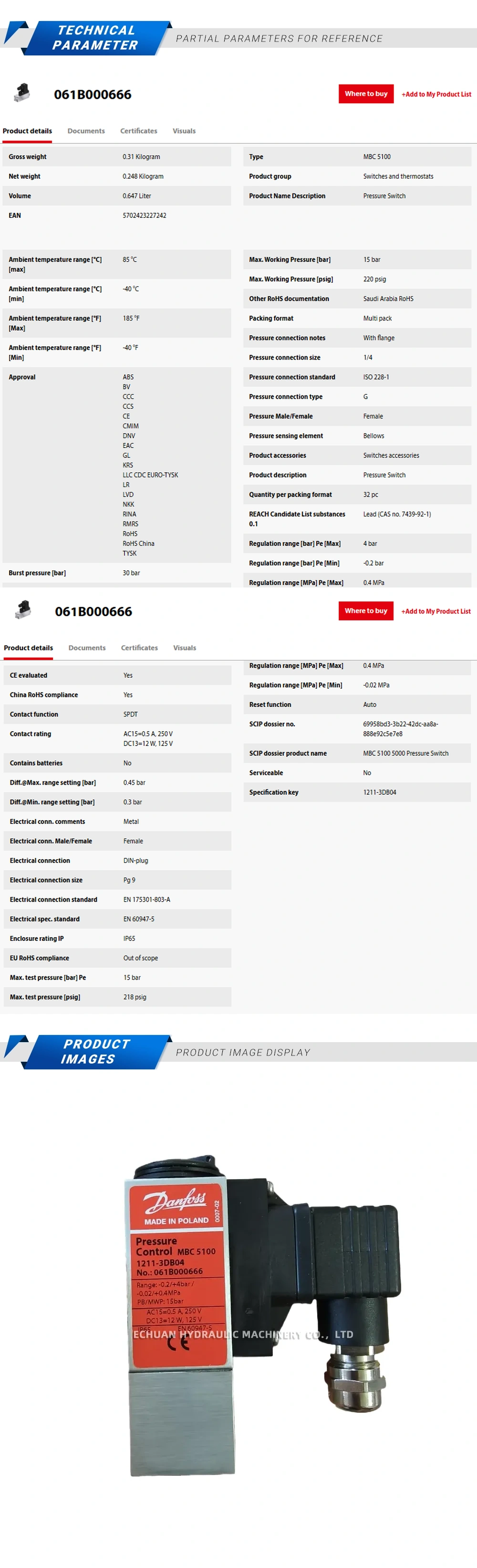 Danfoss MBC5100 1211-3DB04 061B000666 Description