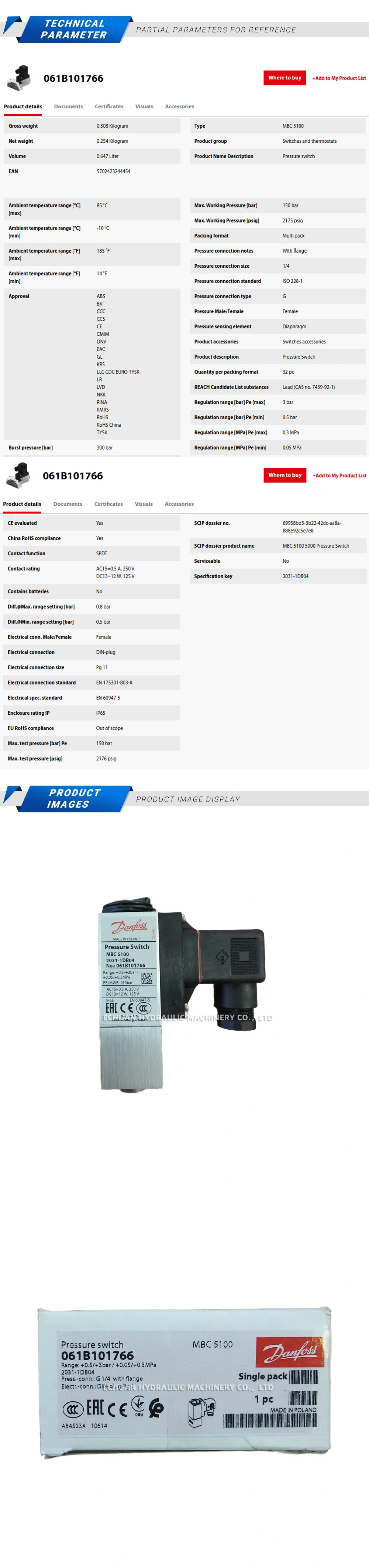 Danfoss MBC5100 2031-1DB04 061B101766 Description