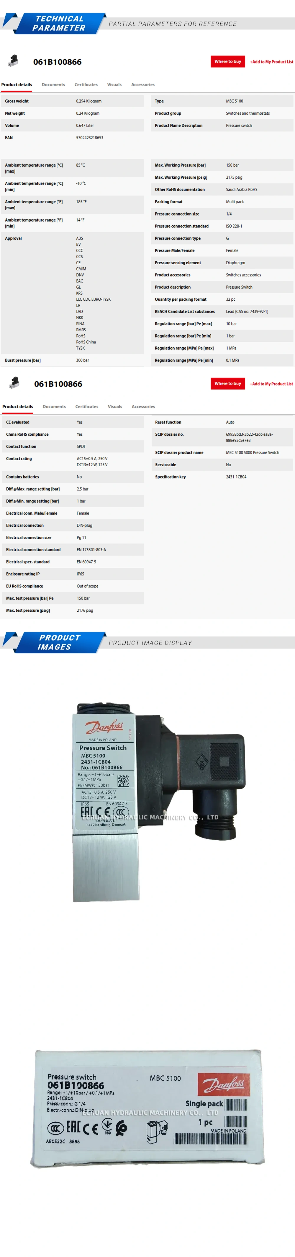 Danfoss MBC5100 2431-1CB04 061B100866 Description