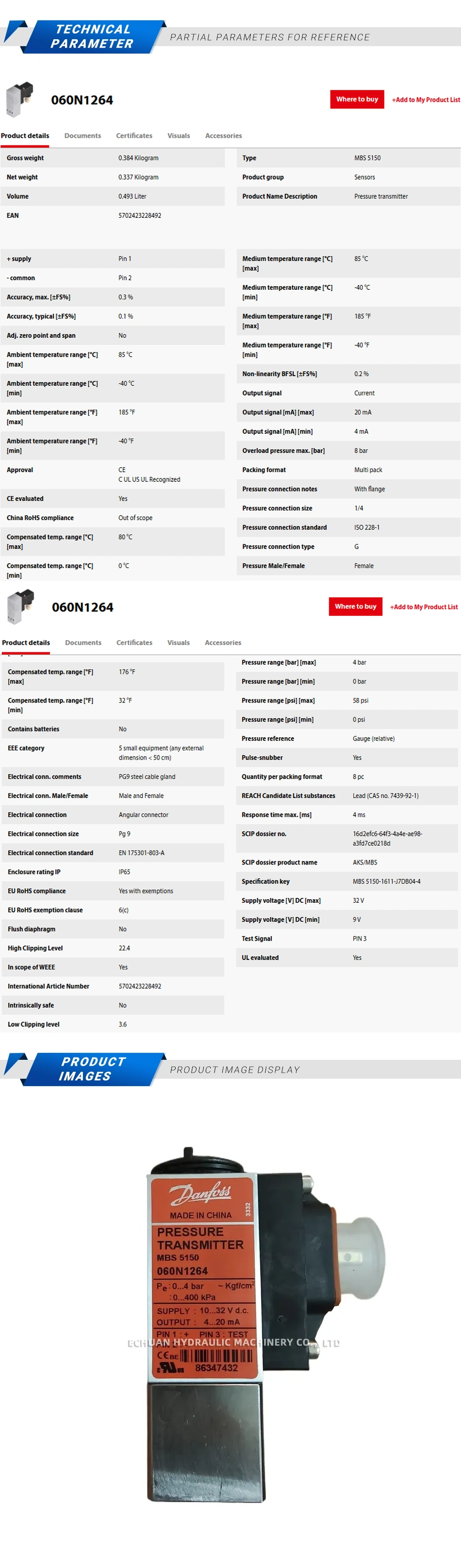 Danfoss MBS5150 060N1264 Description