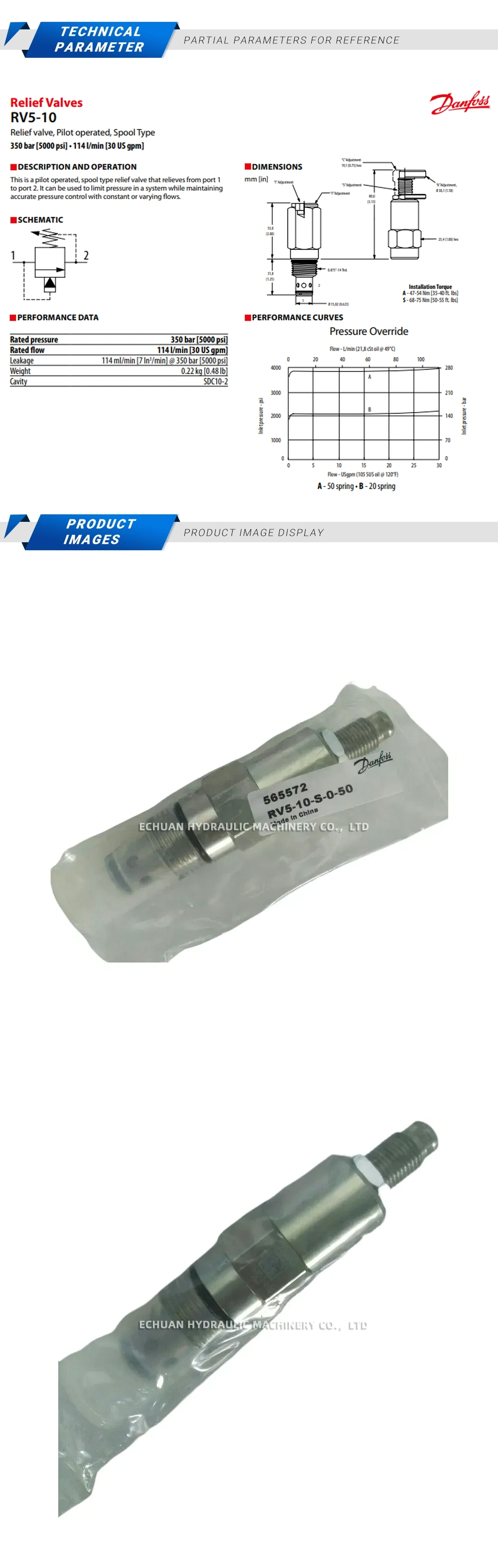 Danfoss RV5-10-S-0-50 565572 Description