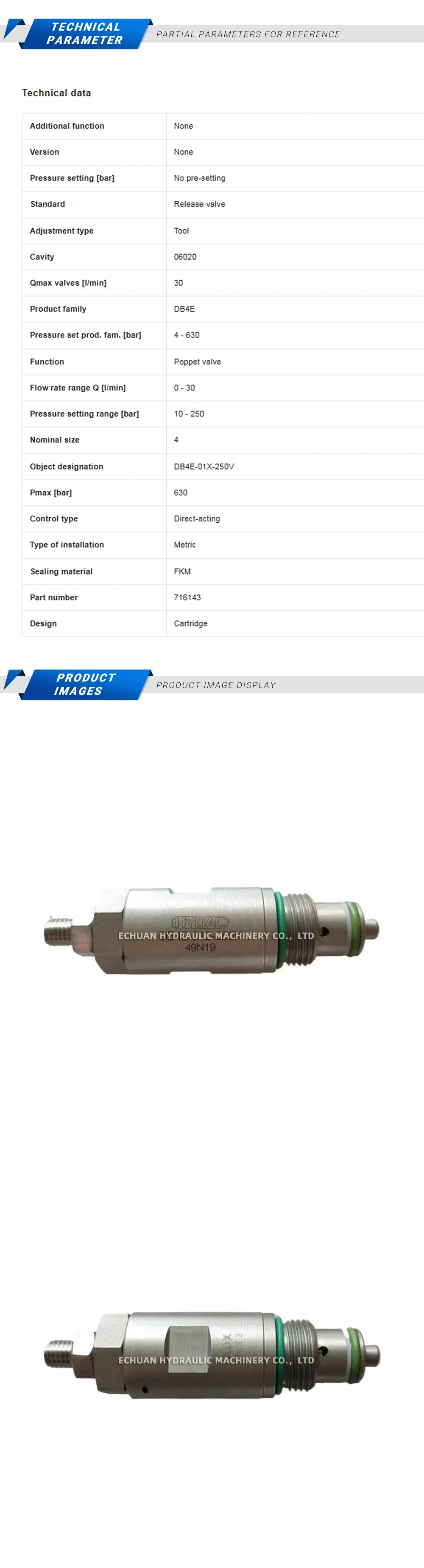 HYDAC DB4E-012-250V Description