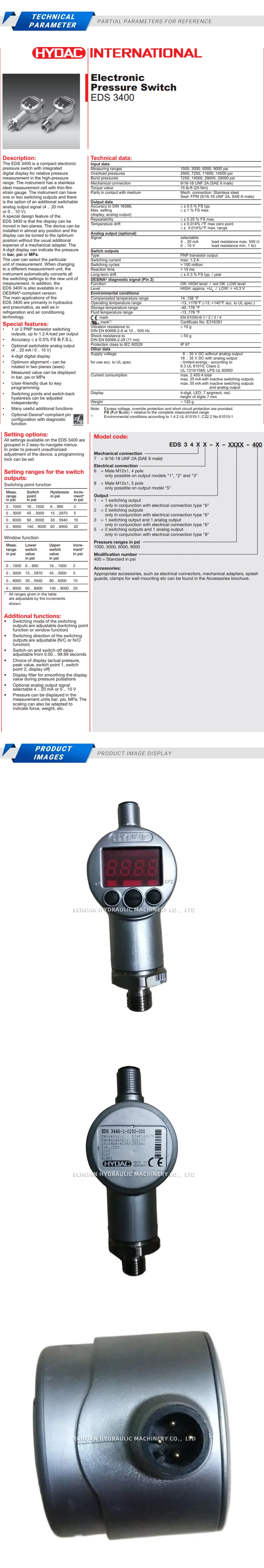 HYDAC EDS 3446-1-0250-000 Description