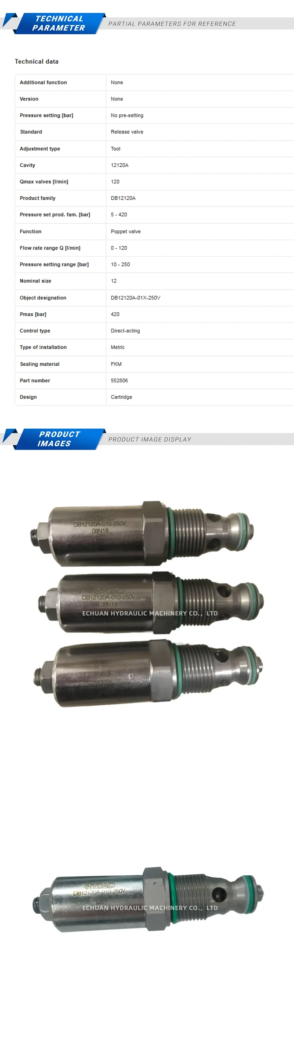 Hydac DB12120A-010-250V Description