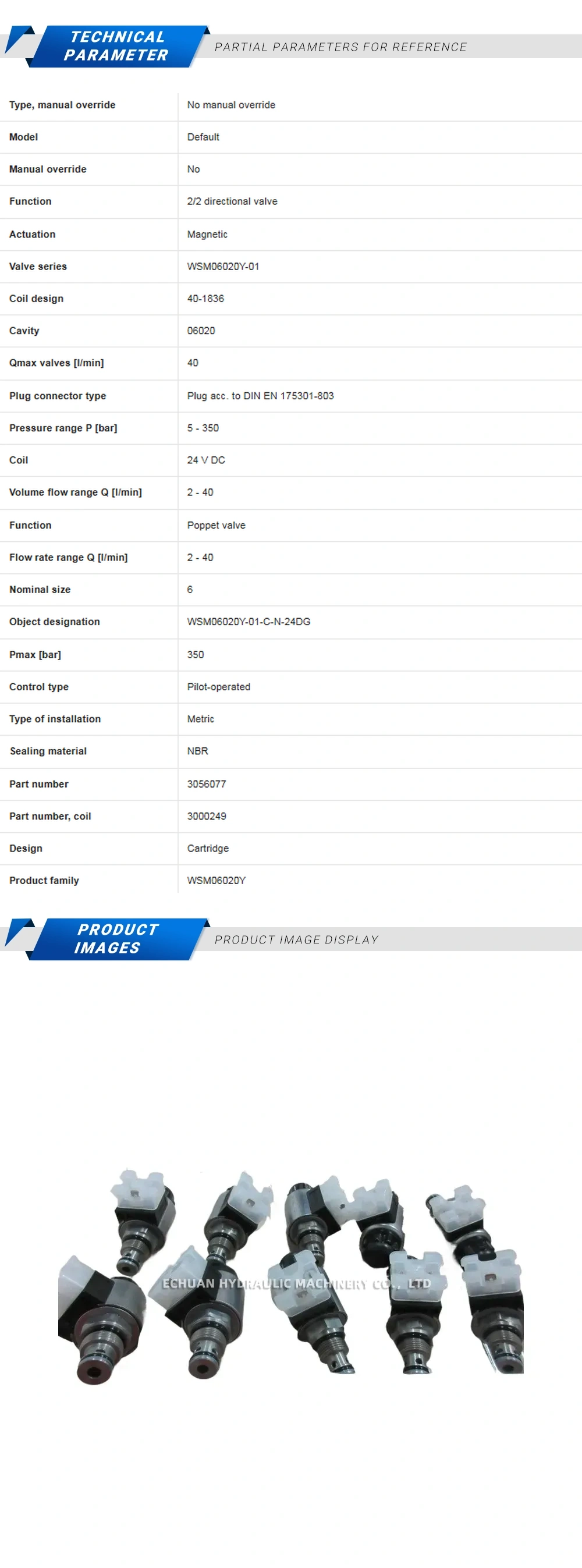 Hydac WSM06020Y-01-C-N-24DG Description
