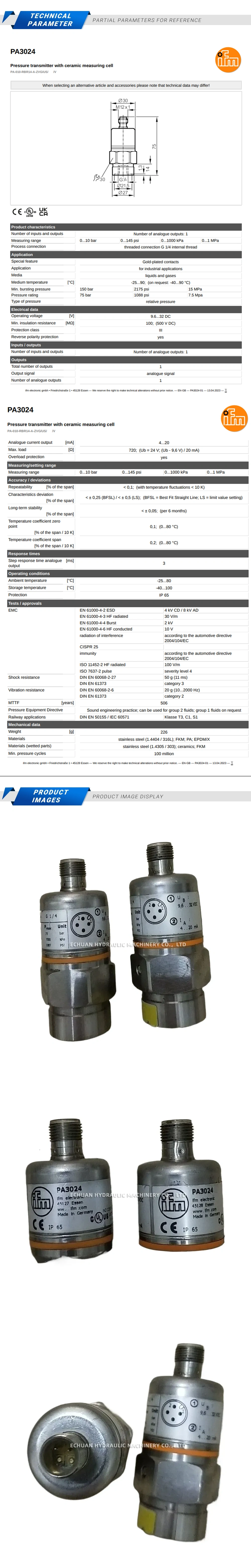 IFM PA3024 Description