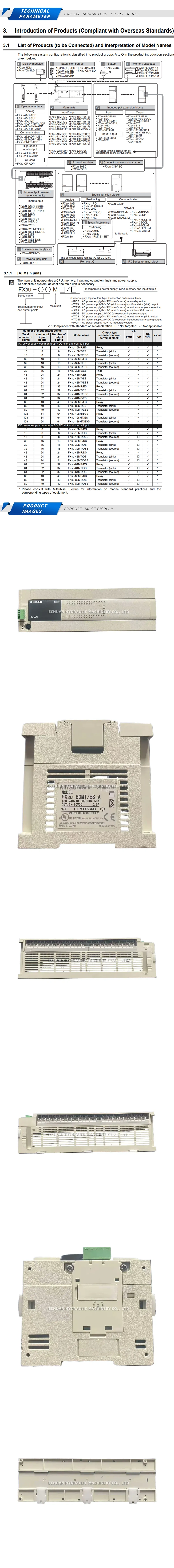 Mitsubishi FX3U-80MT/ES-A Description