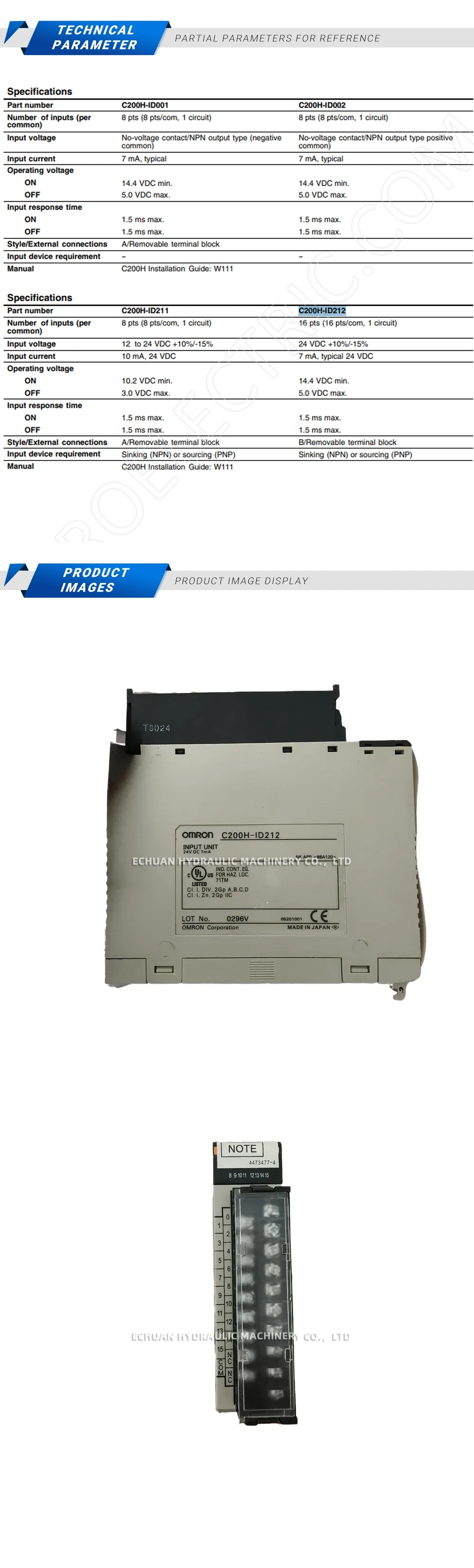 Omron C200H-1D212 Description