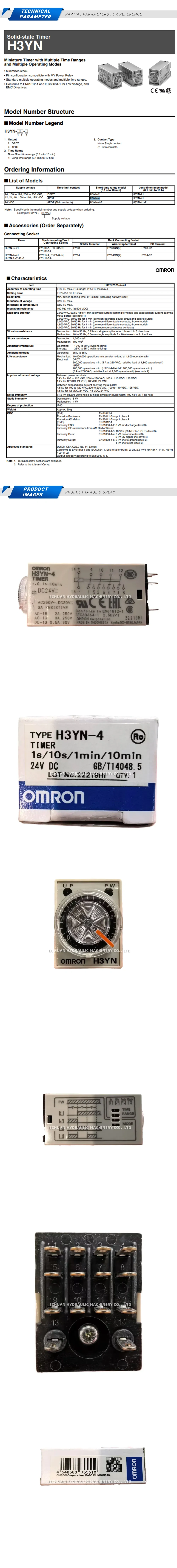 Omron H3YN-4 TIMER Description