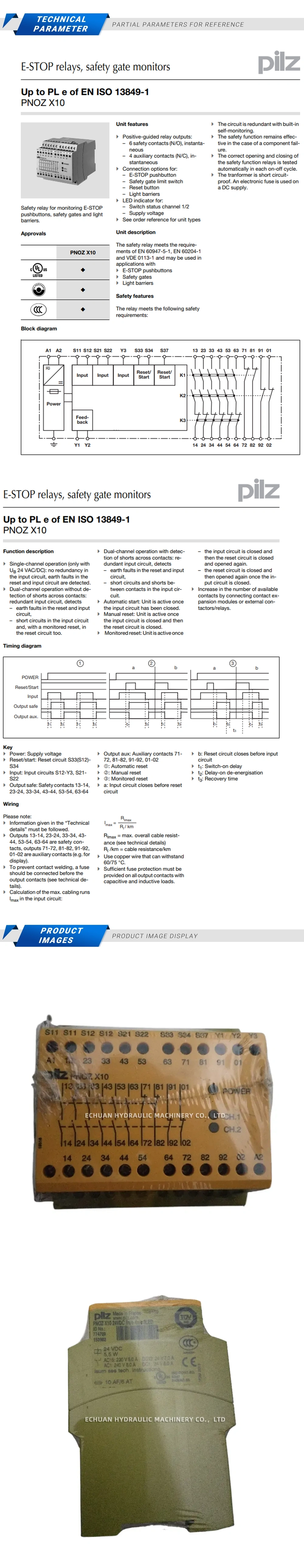 PILZ PNOZ X10 774709 Description
